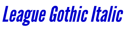 League Gothic Italic 字体